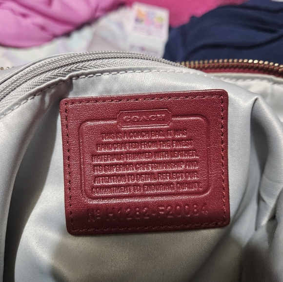 Red Coach Handbag - Picture 4 of 4